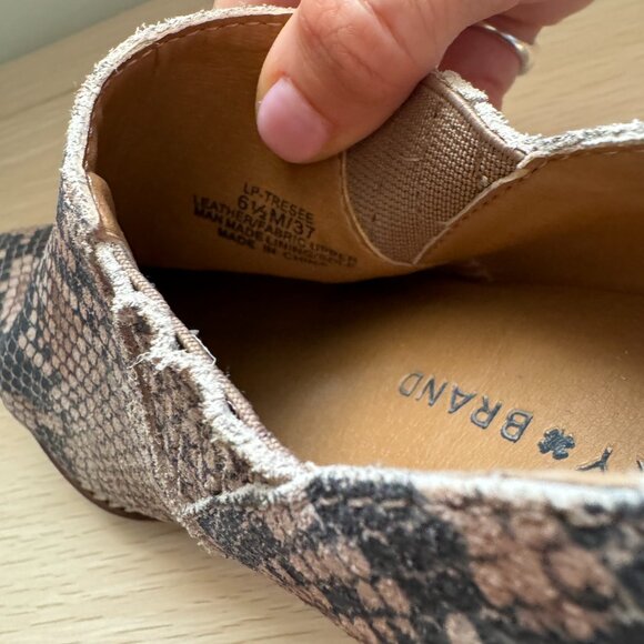 Lucky Brand Tabea Leather Snake Print Ankle Boots - Picture 6 of 6